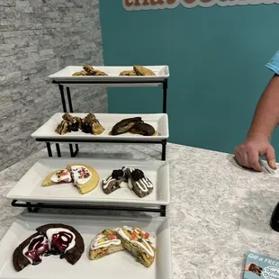  display of doughnuts