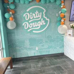 Inside. I guess if your into TIK TOK or Instagram you can pose with your cookie and take goofy selfies for the gram or whatever