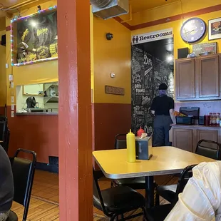 Kitchen and back area.