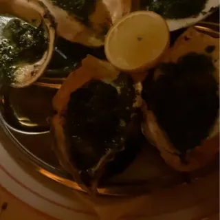 Giant Grilled Oysters Bourguignon