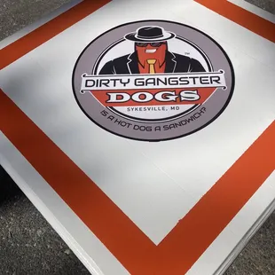 the logo on the floor