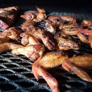 Catering at its finest!! Smoked wings!!