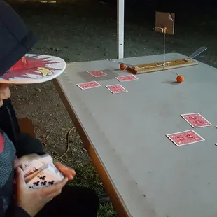 Games around the fire.
