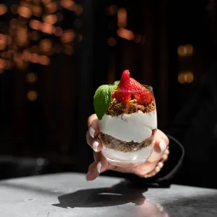 Honey Yogurt Parfait // house granola, mixed berries