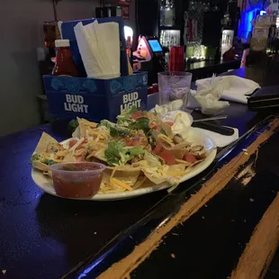 a plate of nachos