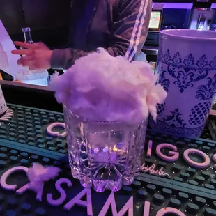 My fluff and fold before the liquid was added