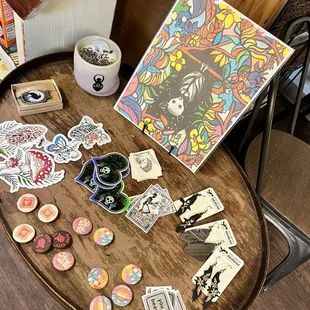 Stickers and buttons