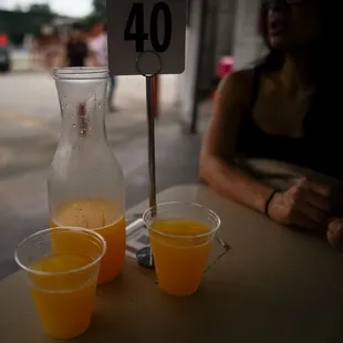 Carafe of Mimosa $10 Sunday special  @coreyd123 on IG