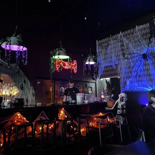  man sitting at a bar