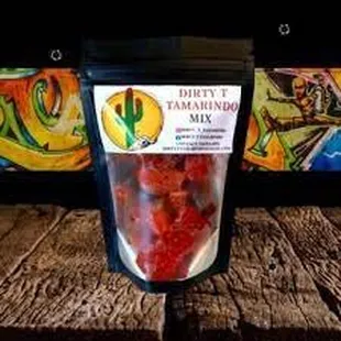 a bag of dried fruit