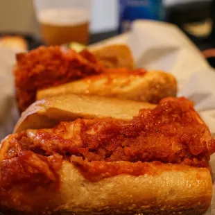 Chicken Parmesan sandwich