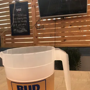 Beer and football, while outdoors!