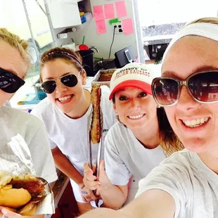 three women taking a selfie