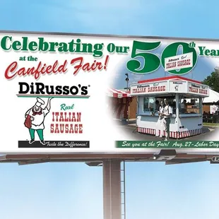 an advertisement for its 50th anniversary