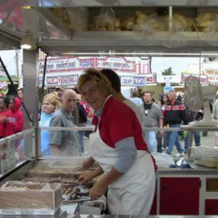 a woman preparing food