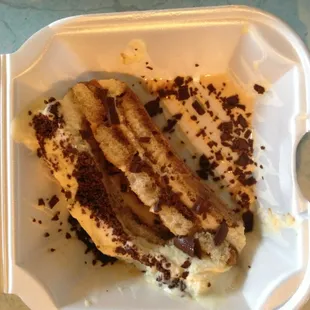Our pitiful piece of tiramisu.