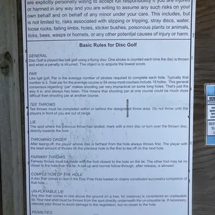 Rules of DISC Golf