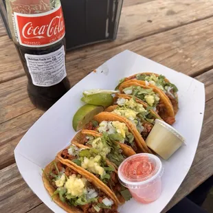 Discada 8 taco order &amp; a Mexican Coke