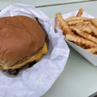 Double with side fries