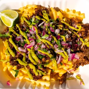 a plate of nachos