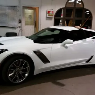 2016 Vette in for a rock chip repair.