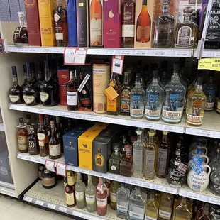 Part of the tequila selection