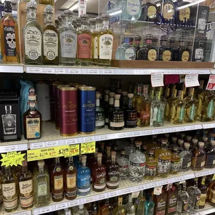 Part of the tequila selection
