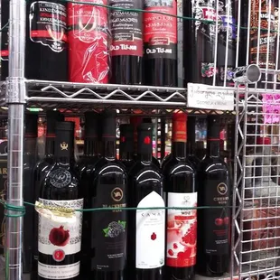 a variety of liquors