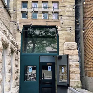 the entrance to the cafe