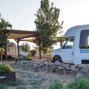 Tour bus at Brite Creek Farms for a special event.