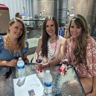 Tour Guests enjoy a glass of merlot at Tehachapi Winery.