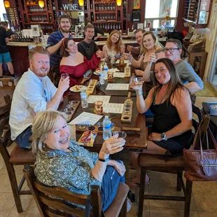 Tour guests celebrating a birthday. Final stop on the tour was Triassic Vineyards.