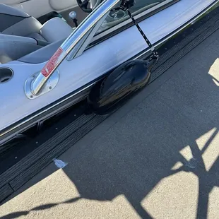 Boat slamming up against the dock with strong winds coming from the north west. Slamming my boat against the dock