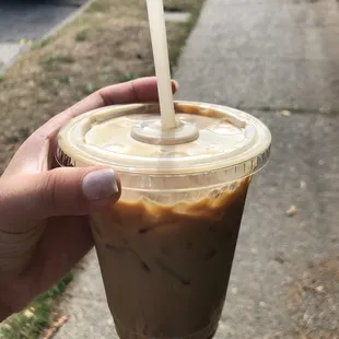 Iced soy vanilla latte