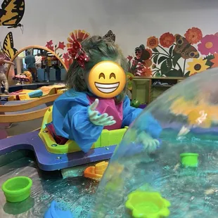 Toddler side of the water table