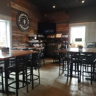 merch area in a corner of the taproom