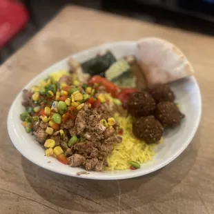 a plate of food on a table