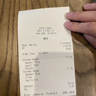 Receipt