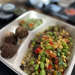 Lamb Shawarma and Falafel