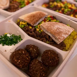 a variety of food items