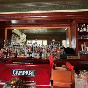 a full view of the bar