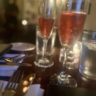 Complimentary drinks for the birthday celebration