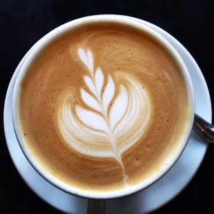 vanilla almond milk latte made with greenway coffee