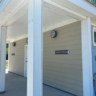 Main restrooms at the parking area.