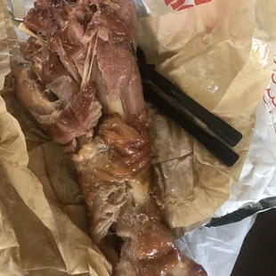 The turkey leg $13. I swiped the utensils from another food vendor.