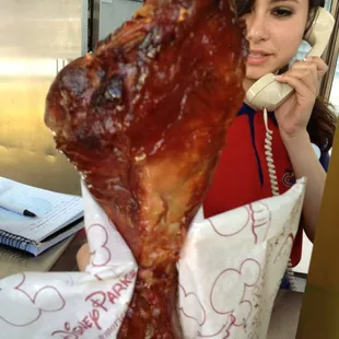 TURKEY LEG $8.99 (Mar 2012). Injected with HAM juice, it tastes more like ham...