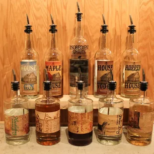 Premium and house spirits. All made in house.