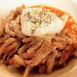 Fresh, house made Cavatelli with burrata and smoked chicken. Very nice.