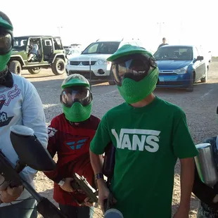 The masks &amp; guns are rentals.