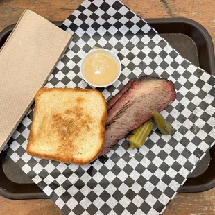 Brisket with smoked mustard butter